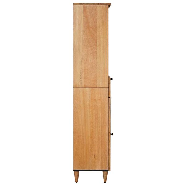 vidaXL Badezimmerschrank Natur 38 x 33 x 160 cm Massivholz Mango