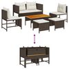 vidaXL Gartensofa-set mit Kissen 6 pcs Braun und Creme Poly-Rattan
