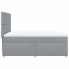 vidaXL Boxspringbett mit Matratze Hellgrau 140x190 cm Stoff