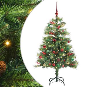 vidaXL K&uuml;nstlicher Weihnachtsbaum Gr&uuml;n 150 cm PVC und Metall