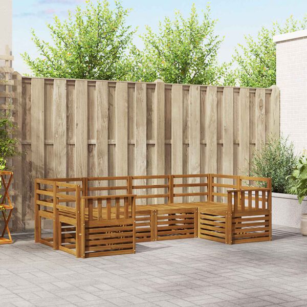 vidaXL Sofagarnituren 6 pcs Natur Massivholz Akazie