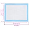 vidaXL Haustier Training Pad 50 pcs Blau und Weiß 60 x 45 cm