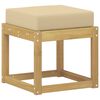 vidaXL Outdoor Hocker Bank Wei&szlig; 43 x 43 x 45 cm Massivholz Akazie