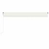 vidaXL Automatische Markise mit LED Windsensor 500x300 cm Creme