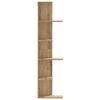 vidaXL Wand-Eckregal Artisan-Eiche 36,5x36,5x140 cm Holzwerkstoff
