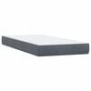 vidaXL Boxspringbett mit Matratzen Dunkelgrau 180x210 cm Samt