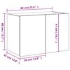 vidaXL TV-Wandschrank mit LED-Leuchten Betongrau 60x35x41 cm