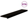 vidaXL Treppenstufen 16 Stk. Dunkelbraun 120x25x2 cm Massivholz Eiche