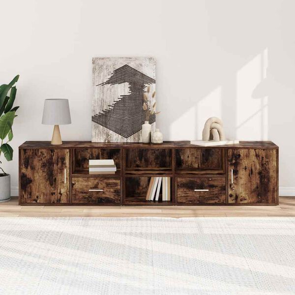 vidaXL Eckregal R&auml;uchereiche 200x40x45 cm Holzwerkstoff