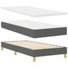 vidaXL Boxspringbett mit Matratze Dunkelgrau 190 x 90 cm Polyester