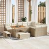 vidaXL Garten-Sofa-Set mit Kissen mit Speicher 12 pcs Beige und Creme