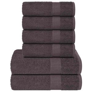 vidaXL 6-tlg. Handtuch-Set FROGN Anthrazit 360 g/m&sup2;
