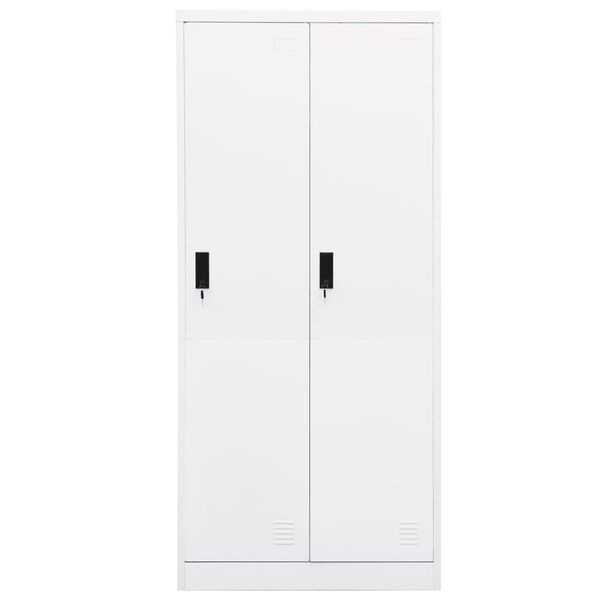 vidaXL Kleiderschrank Wei&szlig; 80x50x180 cm Stahl