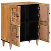 vidaXL Sideboard mit Speicher Natur 60 x 33,5 x 75 cm Massivholz Mango