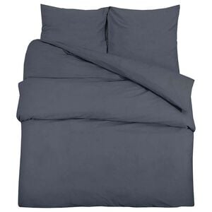 vidaXL Bettw&auml;sche-Set Anthrazit 200x200 cm Baumwolle