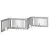 vidaXL Klappbares Hundetor mit St&auml;ndern 4 stk. Sonoma-Grau 401 cm