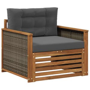 vidaXL Outdoor Mittelsofa Natur