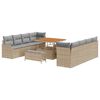 vidaXL Garten-Sofa-Set 11 stk. 10-Sitzanzahl Beige und Hellgrau