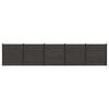 vidaXL zaunset 5 Stk. 872 x 186 cm WPC und Aluminium Schwarz