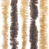 vidaXL Fliegenvorhang Dunkelbraun und Beige 100x220 cm Chenille