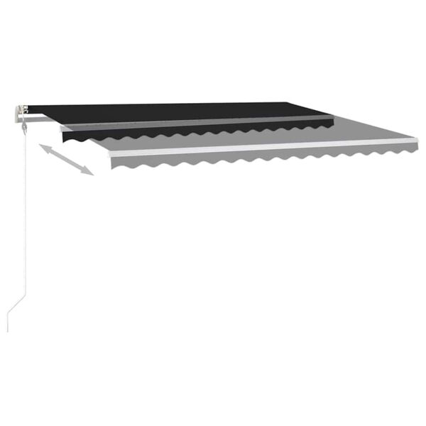 vidaXL Automatische Markise mit LED & Windsensor 450x300 cm Anthrazit