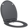 vidaXL Toilettensitz Anthrazit 45,5 x 37,5 x 3,8 cm Duroplast