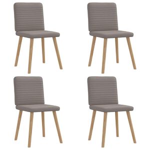 vidaXL Esszimmerst&uuml;hle 4 Stk. Taupe Stoff