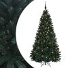 vidaXL K&uuml;nstlicher Weihnachtsbaum Dunkelgr&uuml;n mit Kugeln 180 cm