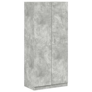 vidaXL Kleiderschrank Betongrau 90x52x200 cm Holzwerkstoff