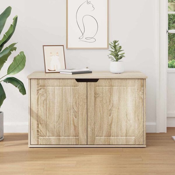 vidaXL Katzenhaus Sonoma 85 x 55 x 50,5 cm Holzwerkstoff