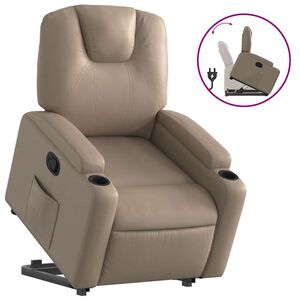 vidaXL Relaxsessel mit Aufstehhilfe Cappuccino Kunstleder