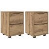vidaXL Nachttische 2 Stk. Artisan-Eiche 30,5 x 30 x 43 cm