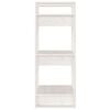 vidaXL B&uuml;cherregal/Raumteiler Wei&szlig; 41x35x91 cm Massivholz Kiefer