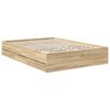 vidaXL Bettrahmen Sonoma-Eiche 140 x 190 cm Ingenieurs Holz
