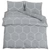 vidaXL Bettw&auml;sche-Set Grau 240x220 cm Baumwolle