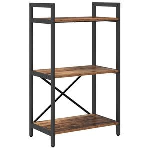 vidaXL B&uuml;cherregal 3 Ebenen 56 x 34 x 96 cm Holzwerkstoff Altholz