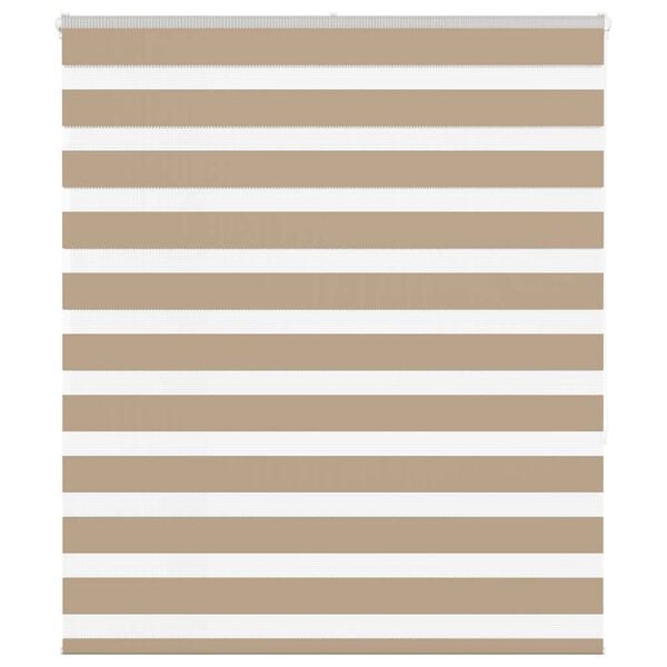 vidaXL Doppelrollo Sandbraun 120x150 cm Stoffbreite 115,9 cm Polyester