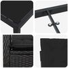 vidaXL Garten Essgruppe mit Kissen 5 pcs Schwarz Poly-Rattan