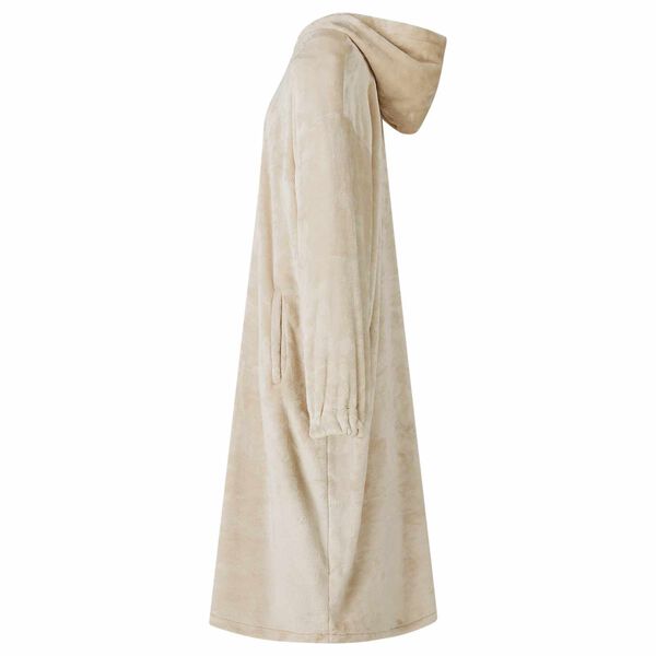vidaXL Decken-Hoodie Beige L Flanell
