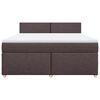 vidaXL Boxspringbett mit Matratze Dunkelbraun 180x200 cm Stoff