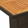 vidaXL 7-tlg. Garten-Bistro-Set mit Kissen Schwarz Poly Rattan