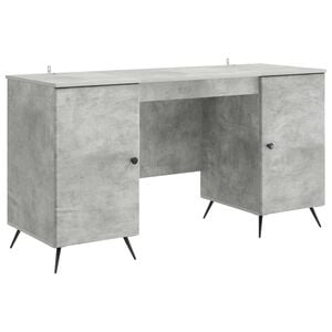 vidaXL Schreibtisch Betongrau 142,5 x 50 x 75 cm Holzwerkstoff