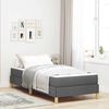 vidaXL Boxspringbett mit Matratze Dunkelgrau 90 x 200 cm Stoff