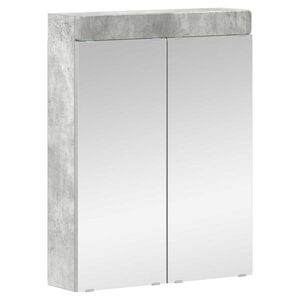 vidaXL Badezimmerspiegelschrank TULUM Beton Grau 60 x 16,5 x 78 cm