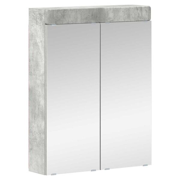 vidaXL Badezimmerspiegelschrank TULUM Beton Grau 60 x 16,5 x 78 cm