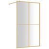 vidaXL Duschwand f&uuml;r Begehbare Dusche ESG Klarglas Golden 118x195cm