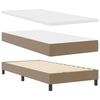 vidaXL Boxspringbett mit Matratze Cappuccino 90 x 200 cm Kunstleder