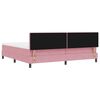 vidaXL Boxspringbett mit Matratze mit Kopfteil Rosa 200 x 200 cm Samt