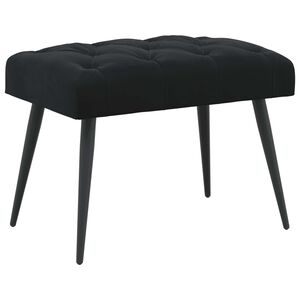 vidaXL Bank mit Knopfheftung Schwarz 60 x 40 x 45 cm Samt