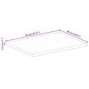 vidaXL Tischplatte mit Baumkante 70x60x2,5 cm Massivholz Mango